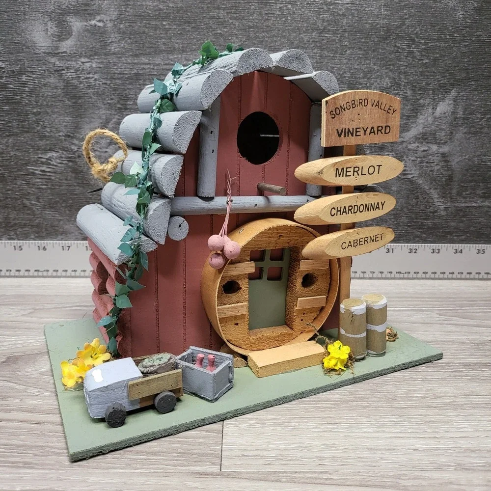 Vineyard Vintage Winery Birdhouse‎ 10.75x6.75x8.5